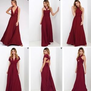 Convertible long evening dress